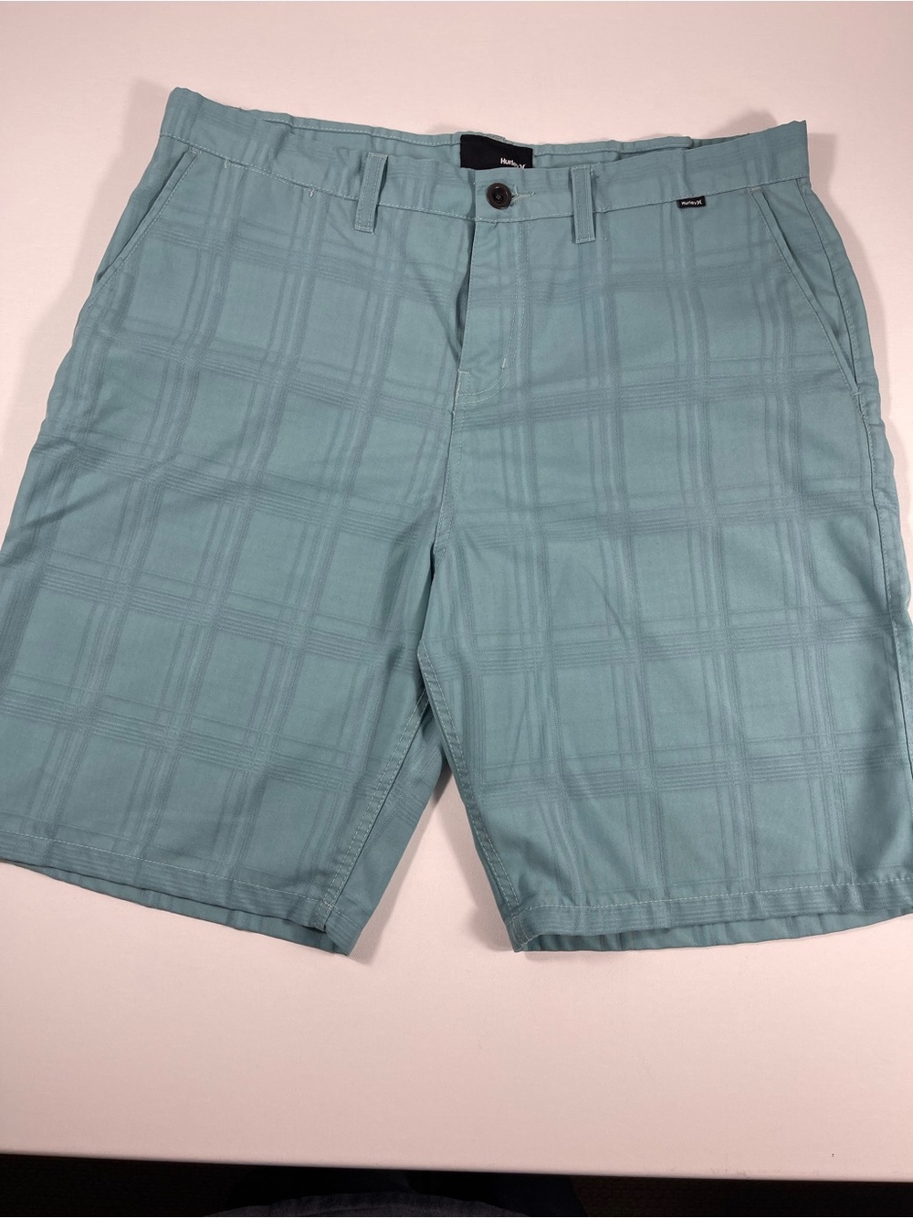 Hurley Shorts Mens 38 Waist Light teal Hybrid Active SKU#0183